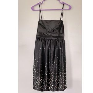 Black Mini Dress with Sequins